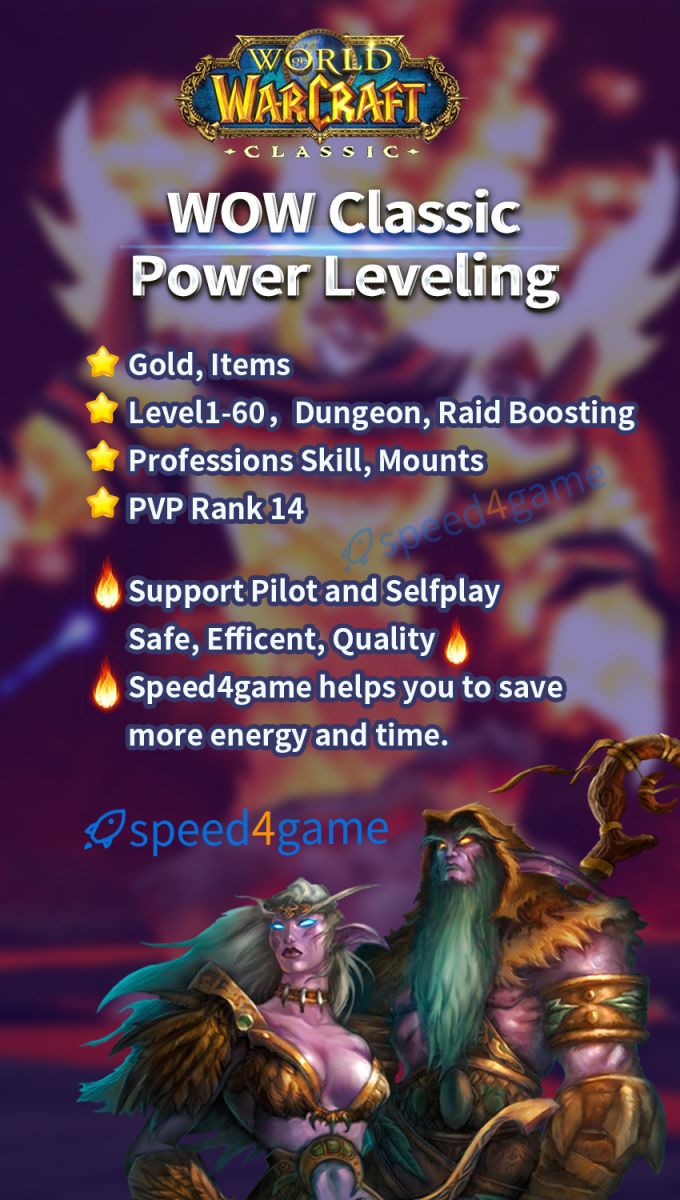 Buy WOW Classic Gold, WOW Classic Power Leveling - Speed4game